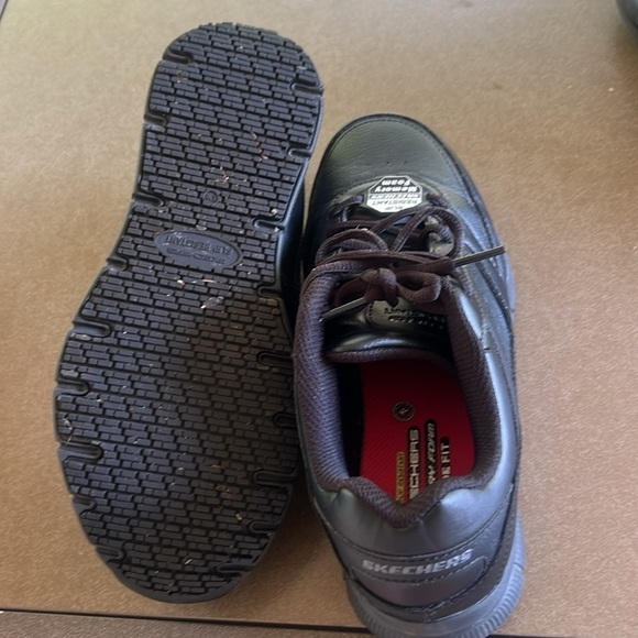 Skechers Black Sneakers with Slip-Resistant Soles Wide Width - Picture 7 of 7